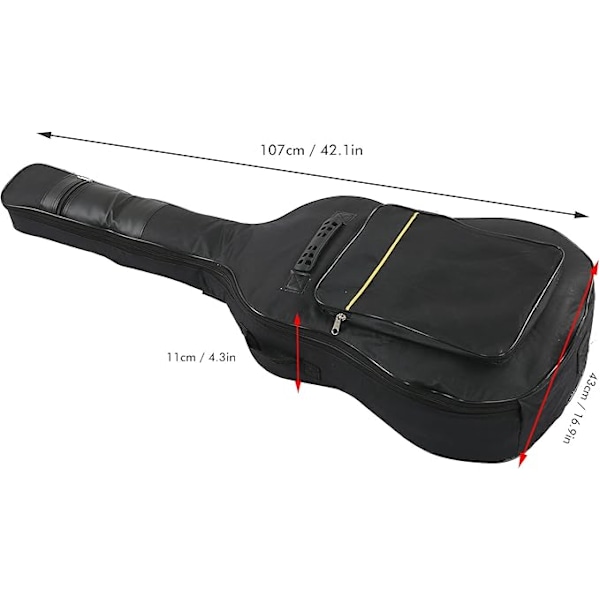 Gitarrfodral, 40/41" justerbart akustiskt gitarrfodral för 40/41" akustisk gitarr för klassisk gitarr