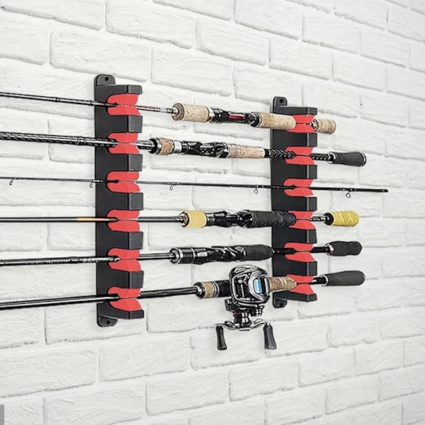 Vertikal fiskestangholder, vertikal 6-stangholder, EVA-skum, stangstativ til stue, båd, garage, letmonteret stativ,
