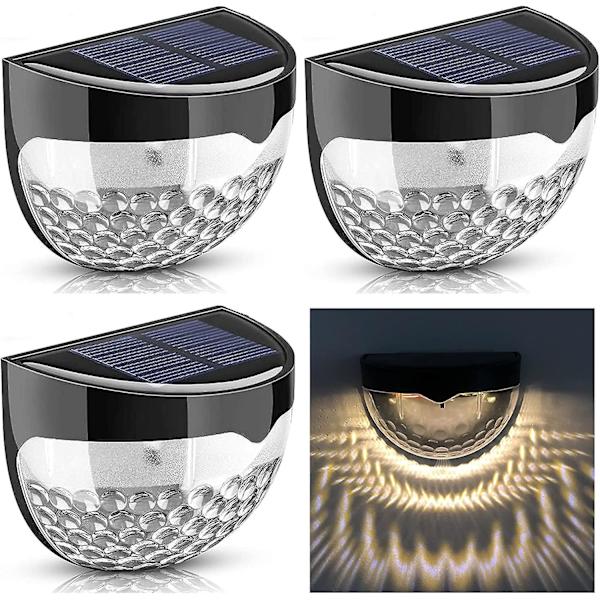 4-pack solcellslampor med LED, IP65 vattentäta utomhus solcellslampor för staket