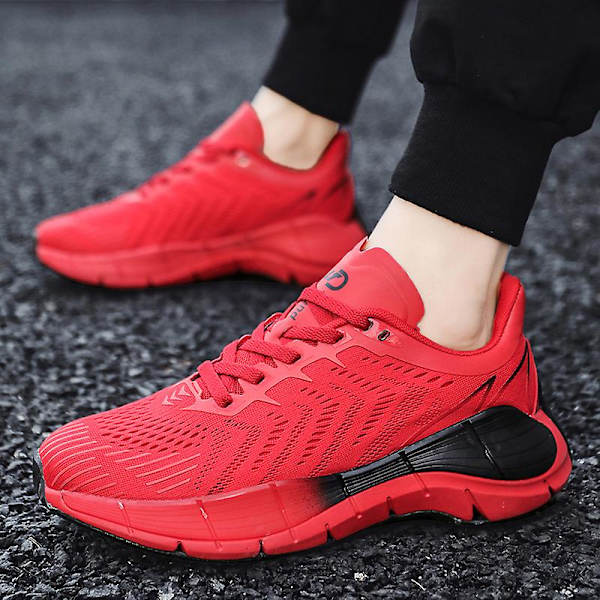 Herr Sports Löparskor Flygande Vävd Casual Sneakers Frlt55 Red EU 43