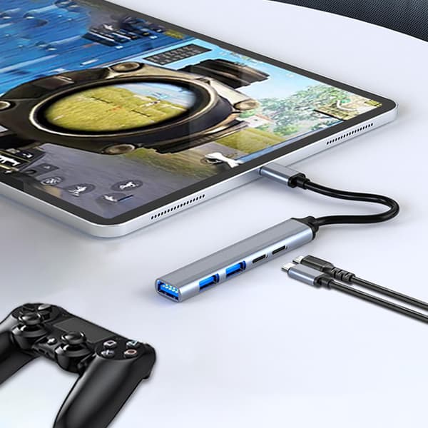 5-i-1 Multifunktionell USB C Hub Typ-C Adapter Konverter Typ-C Till PD USB C