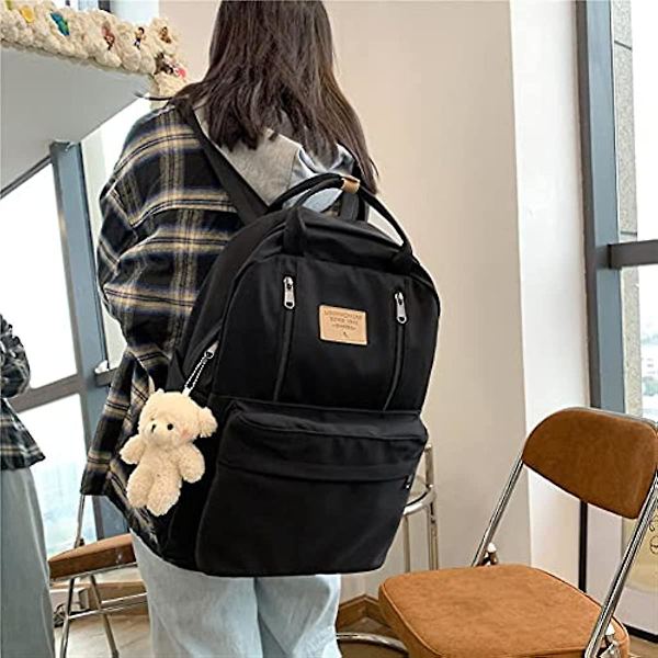 Ukko Ryggsäck Multifunktion Dubbel Dragkedja Kvinnor Ryggsäck Tonåring Flickor Laptop Ryggsäck Student Axelväska Skolväska