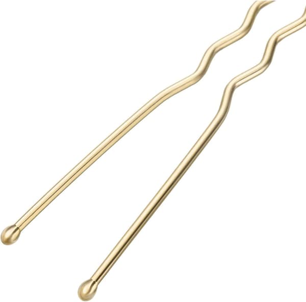 U-formade hårnålar, hårnålar med bulle med låda, 100-pack Acsergery-present (6 cm/2,36