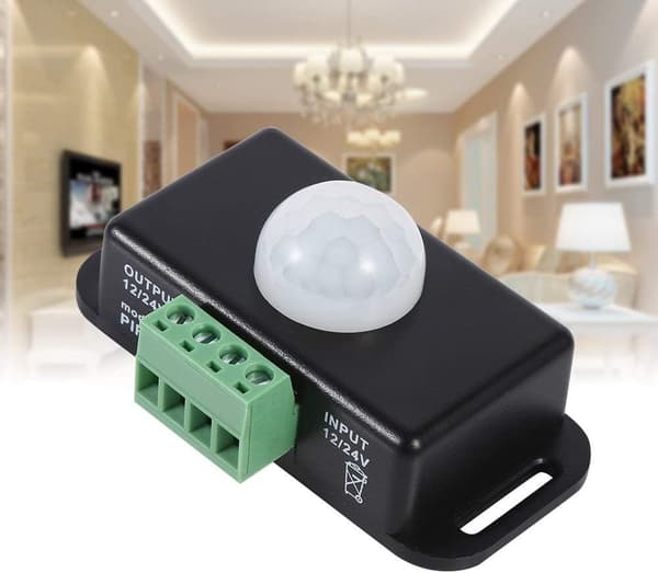Body Security Motion Sensor Detektor Bryter med Motion Timer-funksjon for LED-lysstripe (DC 12V / 24V)
