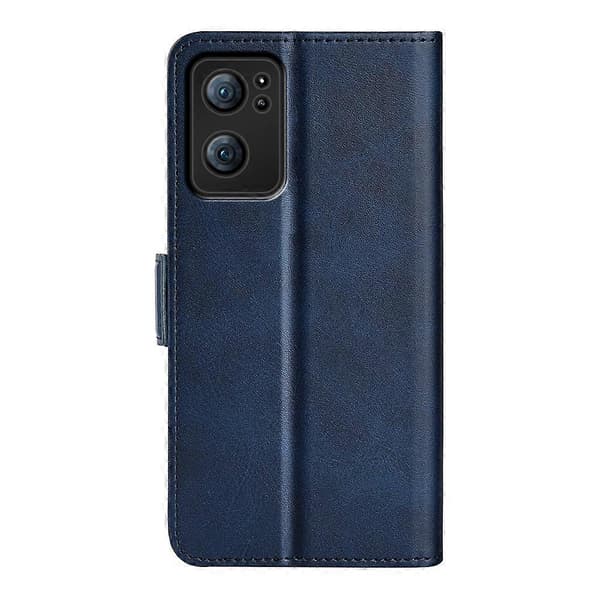 Til OPPO Reno7 5G / Find X5 Lite Dobbeltsidet Magnetisk Flip Læder Cover (Sort) Dark Blue