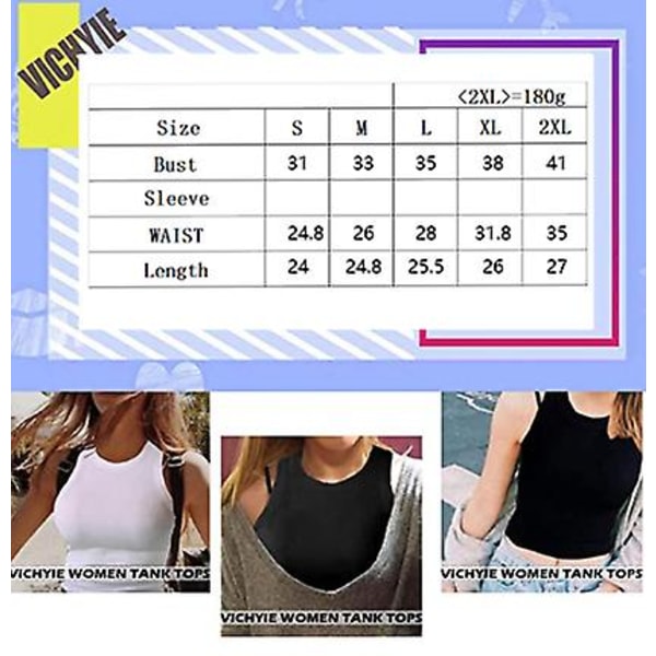 Tanktoppe til kvinder, ærmeløs Cami Top Shirt black 2XL