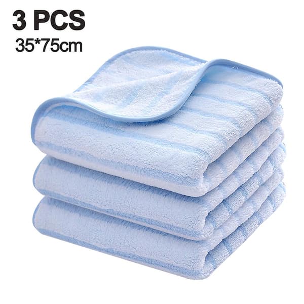 Håndklær til bad Soft Highly Absorbent Håndkle Sett, Størrelse 35*75cm (3-pakning) blue