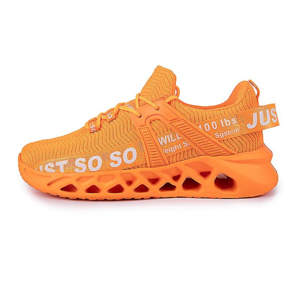 Män Kvinnor Sneakers Andas Löparskor Mode Sport Skor 3D003 Orange EU 44