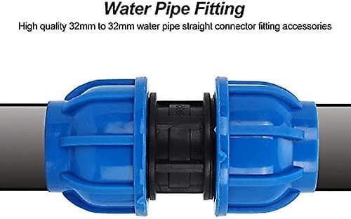 4 st Pe Plast Raka Koppling 32mm Till 32mm Vattenrör Adapter Rak Koppling