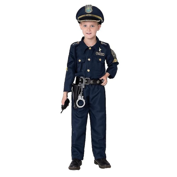Polisdräkt för barn, Halloween Cosplay polisdräkt XS