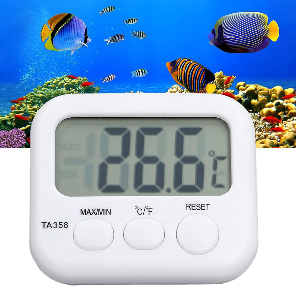 Vanntemperaturmåler, LCD Digitalt Display Temperaturmålingsverktøy For Akvarium, -40~70