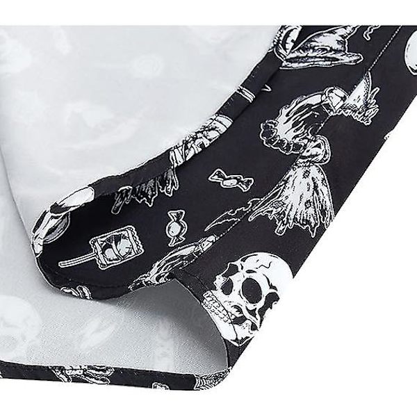 Herr Jul Halloween Långärmad Knapp Ned Skjorta Casual Slim Fit Klänningskjortor Q4 XL