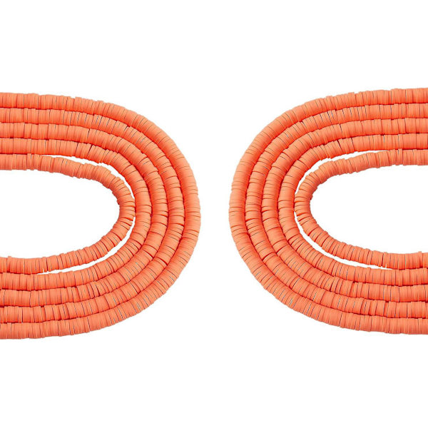 10 säiettä 3800 kpl polymeerisavi Heishi-helmet litteät pyöreät Boho Surfing -välihelmet DIY Havaiji-nilkkakorujen valmistukseen 6 mm