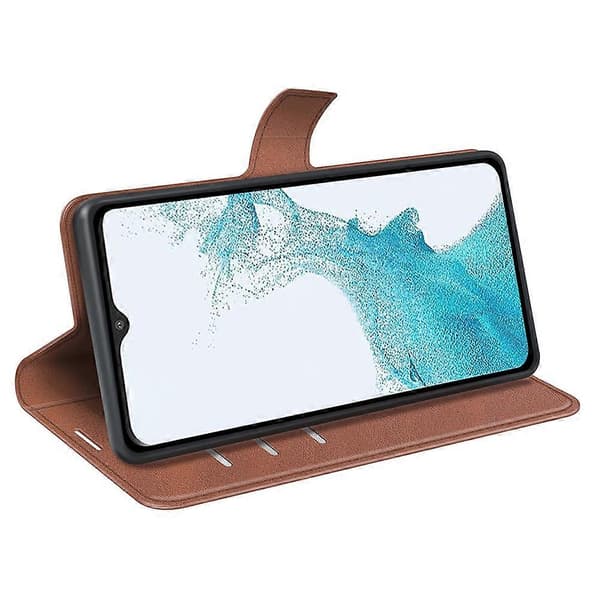 För Samsung Galaxy A23 4G/5G (Global version) Anti-scratch texturerat PU-läder plånboksfodral justerbart