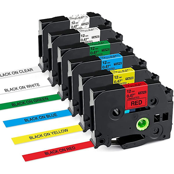 Kassettbånd Kompatibel For Brother P-touch Tze-231 Tze-131 Tze-431 Tze-531 Tze-631 Tze-731 Tze Tz Tape 12mm Refill For P Touch 1000 Pt H100lb H107 H