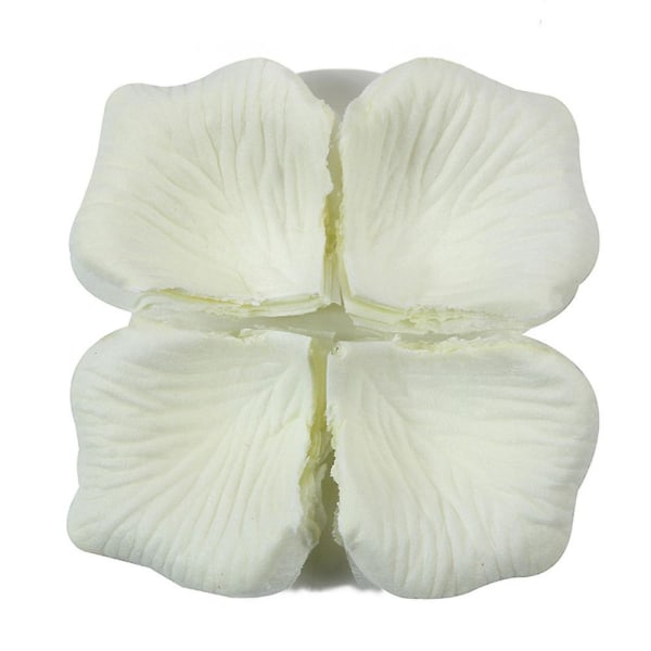 3000 stk. Kunstige Roseblader, Blomsterblader for Romantisk Kveld, Bryllup, Fest, Arrangementer, Valentinsdag, Dekorering white