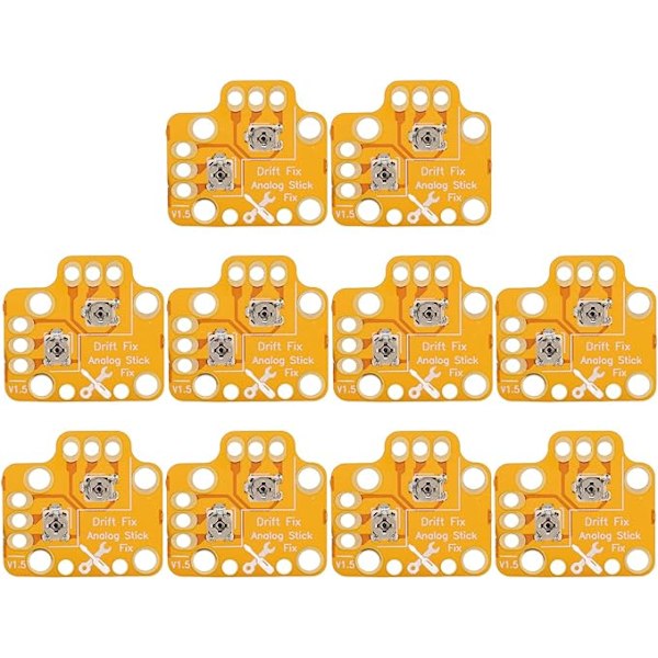 Drift Reparations Board, 10 Stk. Guld Universal 3D Analog Stick Drift Fix Mod Holdbar Let At Bruge Gamepad Analog Stick Drift Fix Mod til PS4, PS5,