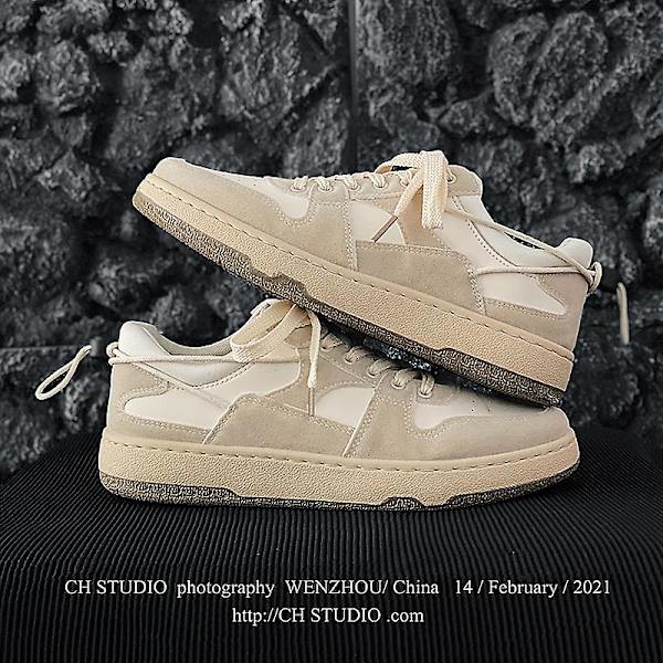 Herre Casual Sko Mode Skridsikre Flade Sko Frb28 White EU 39