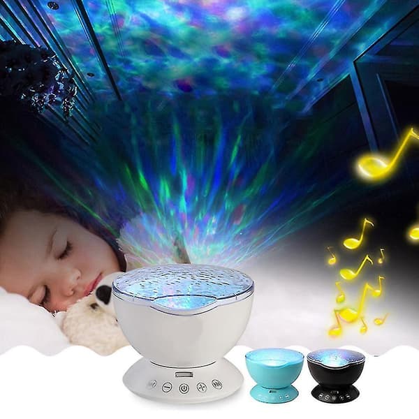 Ocean Wave Projektor Lampe 12 Led 7 Farve Natlamper 2
