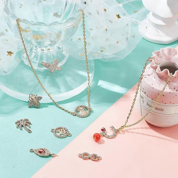 48 stk. Rhinestone Forbindelsesled Charms Links Charm