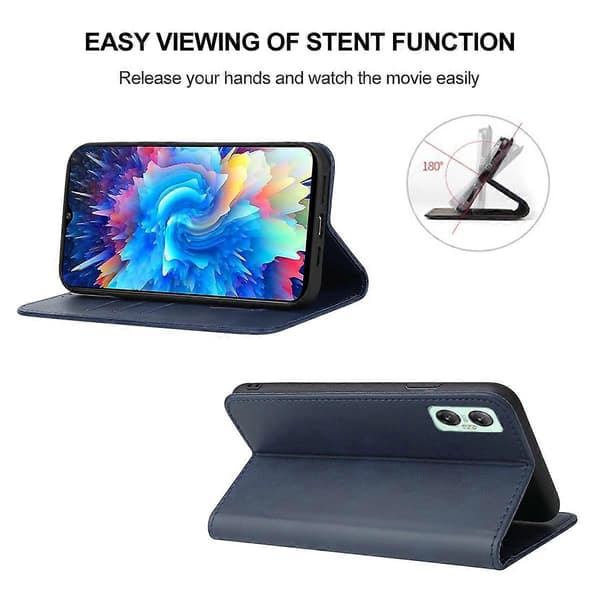 Magnetisk Lukking Lær Telefondeksel Blue For Infinix Note 30 VIP