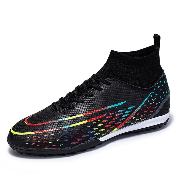 Herre Fodboldsko Pigge Fodboldsko Til Unge Ankelstøvler Atletisk Sneaker 601 Black EU 44