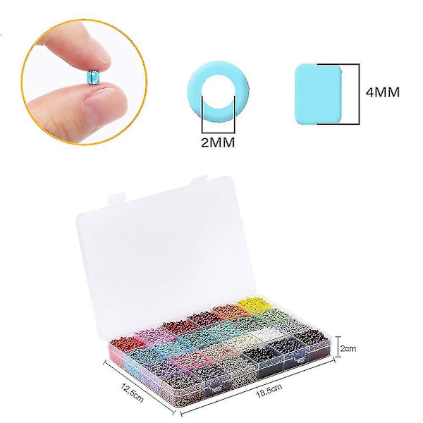 Pieniä lasisia siemenhelmiä korujen valmistukseen 4mm