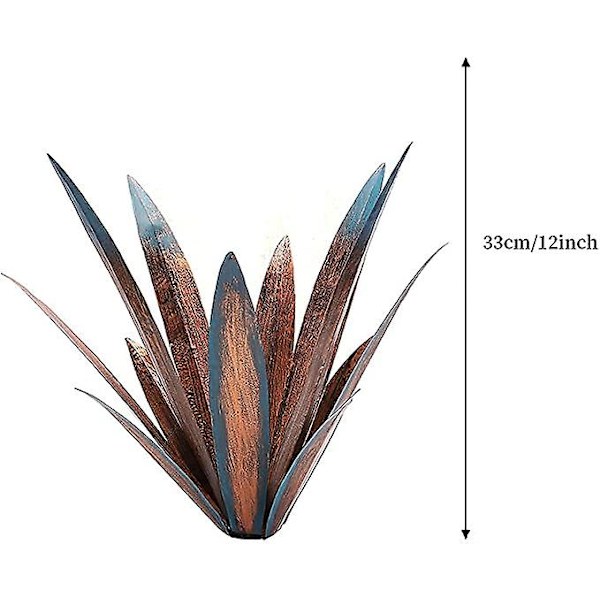 2 stk. Tequila Rustikk Skulptur DIY Metall Agave Plante Hjemmeinnredning Rustikk Håndmalt Metall Agave Hage Ornamenter Utendørs Dekor