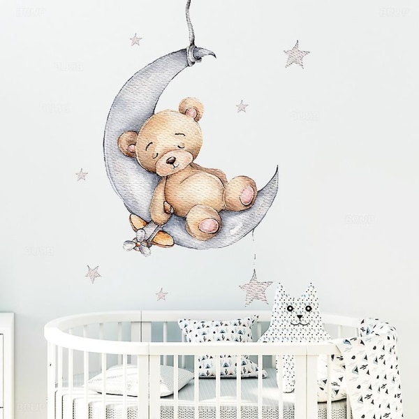 Teddy Bear Wall Stickers For Kids Baby Room (nallebjörn)