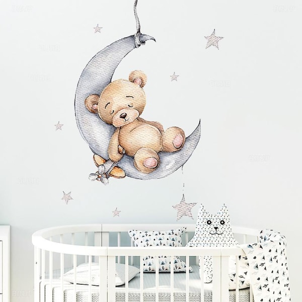 Teddybjörn Väggdekaler För Barn Bebisrum (Teddybjörn)