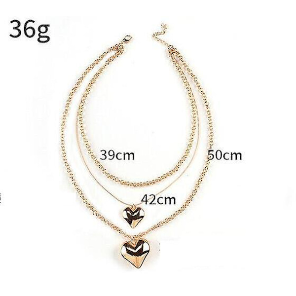 Riippukoru Sydänriipus Yksinkertaiset Korvakorut Rannekoru Kaulakoru Kolmiosainen Setti Bracelet