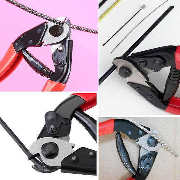 Kabelsaks Wire Reb Og Wireklipper Med Bløde Greb 190mm Stålkabel Wireklipper Til Cykelbremse Skifterkabel Reparationsværktøj, Klipper Op Til 7m