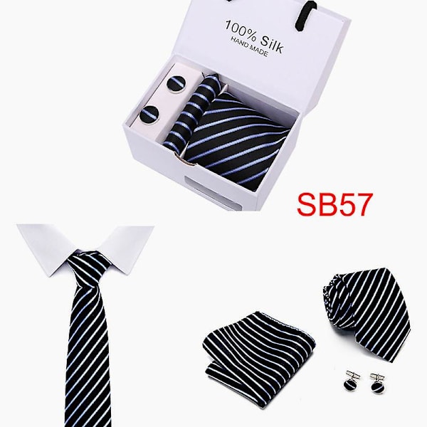 Herr slips slips presentförpackning 5 delar kostym grupp slips affärs formell bröllop slips B57