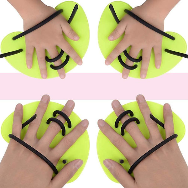 Vuxen Unisex Teknisk Paddel Simning Scuba Tunn Handfena Pool Simning Paddel, Grön