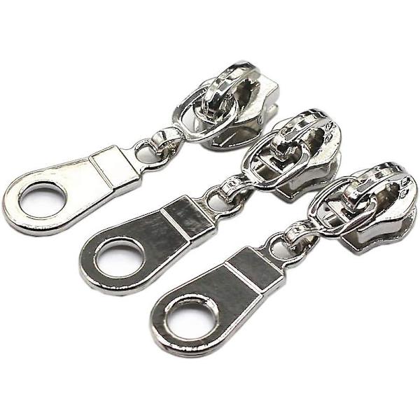 50 st #5 Silver Dragkedjor för Nylon Dragkedjor Blanka Silver Dragkedjor för Resväskor Handväskor Väskor Bulk(Blanka Silver)