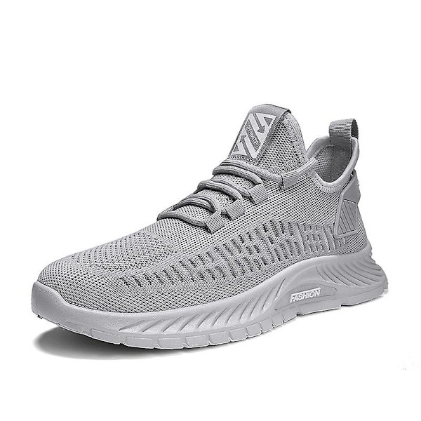 Herr Sports Löparskor Flygande Vävda Andningsbara Sneakers Frd5001 Gray EU 41