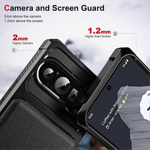 Vertikalt Flip Kortfack Läder Telefonfodral For Google Pixel 9 Pro XL