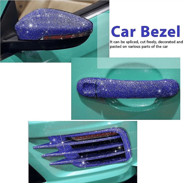 Kimaltavat strassit DIY-koristelutarrat Itsekiinnittyvä glittertarra auto- ja askartelukoristeluun 2 mm:n strasseilla Style 4