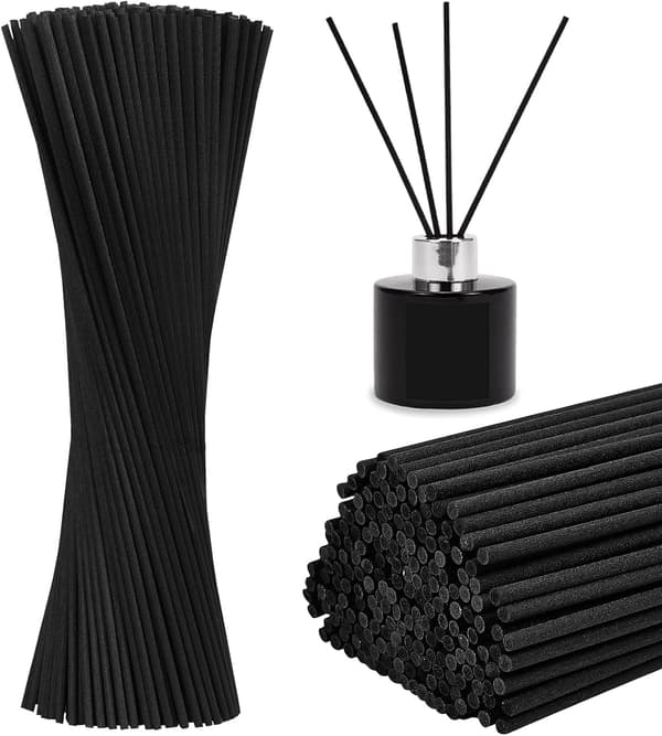100 stk. parfume-pinde, æterisk olie-diffuser-pinde, rattan-diffuser, rattan-stang-diffuser, rattan-stang-luftfrisker-pinde til hjemmet, kontoret, hotellet