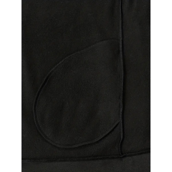 Enfärgad casual sport sweatshirt med dragkedja, långärmad luvtröja med dragsko, sportiga tröjor för kvinnor black XL