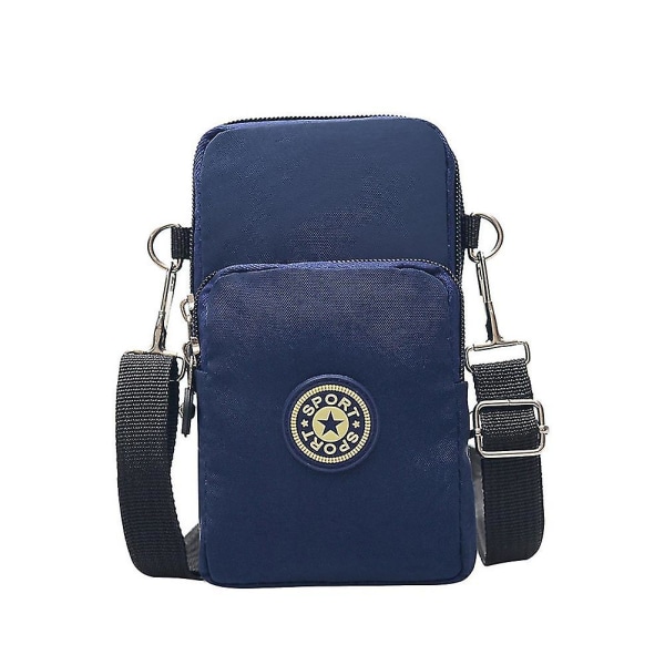 Dame Crossbody Mobiltelefon Skuldertaske Pung Taske Mobiltelefon Tasker Blue