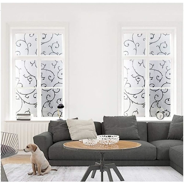 Privatlivsbeskyttende vinduesfilm, frostet dekorativ glasdørfilm, 45x200cm