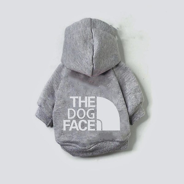 Kläder för husdjurshund/husdjurshundtröja, husdjursrock pullover fritidskläder för stora och små hundar gray L