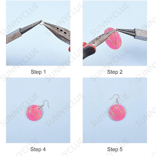 1 Ask DIY 10 Par Rosa Berlock Örhängen Tillverknings Startkit Sötvattensskal Berlocker Geometrisk Blomma Hängande Droppe Rund Triangel Kopplingsringar Smycken M