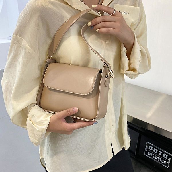 Dametaske med stor kapacitet, skuldertaske, messenger taske og clutch taske, der er egnet til pendling til arbejde khaki