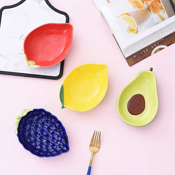 Keramisk aptitretare tallrik citron tallrik dessert tallrik sallad pasta skålar mat serveringsbricka för frukt ost dessert mellanmål