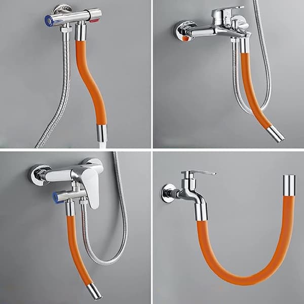 Flexibelt kökskranförlängningsslangspraymunstycke roterbart stänksäkert kranförlängning 360 kranförlängning (20 cm)