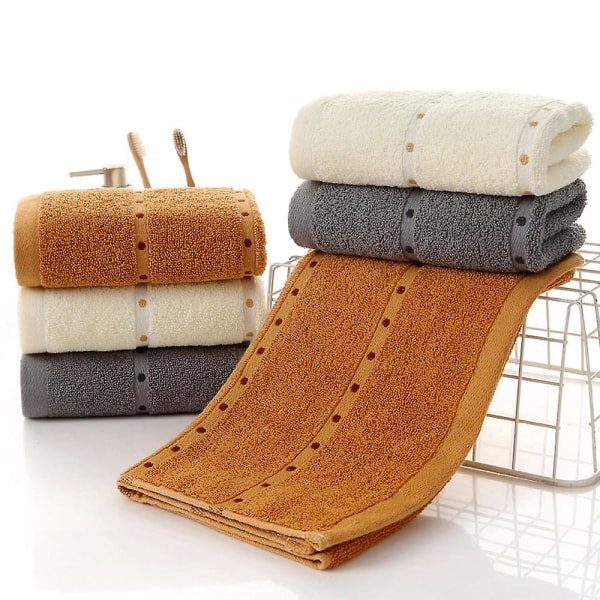 Lyxig handduksset för badrum, 100 % bomull, torkar snabbt, mjuka och absorberande handdukar - 4-pack Dark khaki