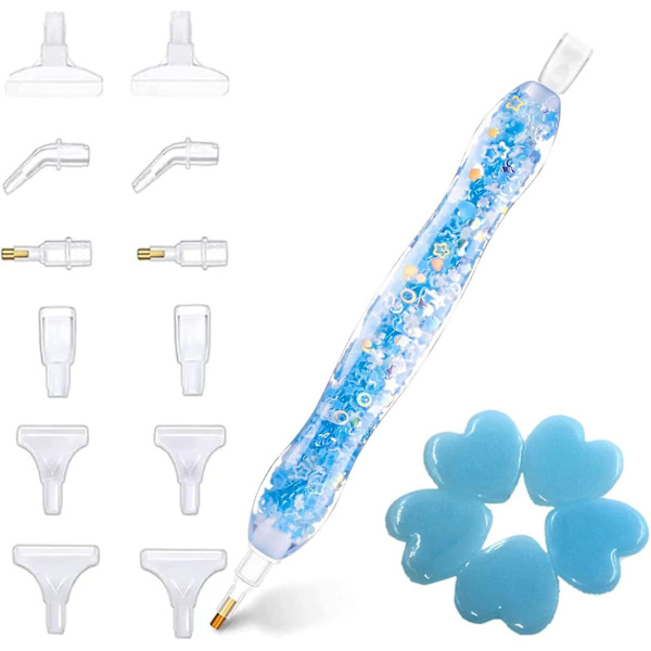 Selvlysende Diamantmaleri Borekunst Værktøjspen og Tilbehør, Resin Lysende 5d Rhinestone Picker Stick Værktøj Diamantmaleri Tilbehør Penne