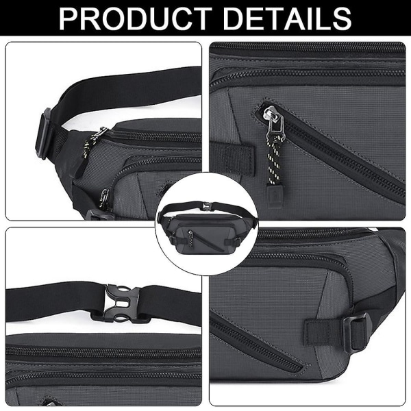 Casual Canvas Taske Bryst Lille Rygsæk Brysttaske Herre Skuldertaske Messenger Taske grey